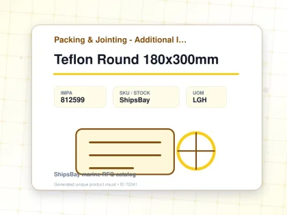 Teflon Round 180x300mm - Packing & Jointing - Additional Items - IMPA 812599 - UOM LGH