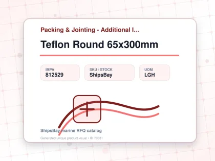 Teflon Round 65x300mm - Packing & Jointing - Additional Items - IMPA 812529 - UOM LGH