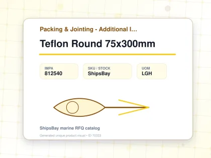 Teflon Round 75x300mm - Packing & Jointing - Additional Items - IMPA 812540 - UOM LGH