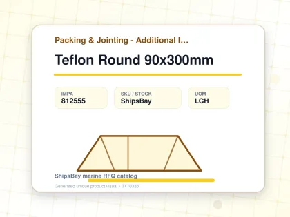 Teflon Round 90x300mm - Packing & Jointing - Additional Items - IMPA 812555 - UOM LGH
