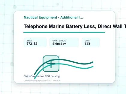 Telephone Marine Battery Less, Direct Wall Type Ods4381-1 - Nautical Equipment - Additional Items - IMPA 372182 - UOM SET