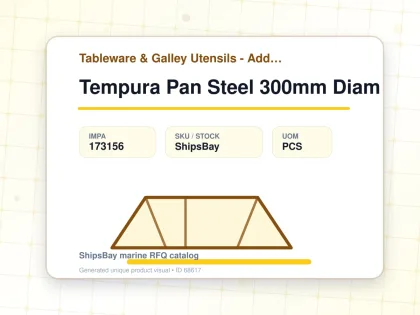 Tempura Pan Steel 300mm Diam - Tableware & Galley Utensils - Additional Items - IMPA 173156 - UOM PCS