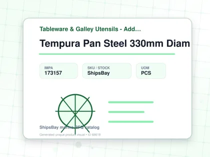 Tempura Pan Steel 330mm Diam - Tableware & Galley Utensils - Additional Items - IMPA 173157 - UOM PCS