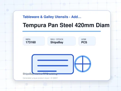 Tempura Pan Steel 420mm Diam - Tableware & Galley Utensils - Additional Items - IMPA 173160 - UOM PCS