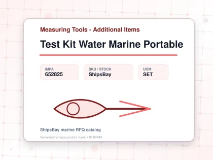Test Kit Water Marine Portable - Measuring Tools - Additional Items - IMPA 652825 - UOM SET