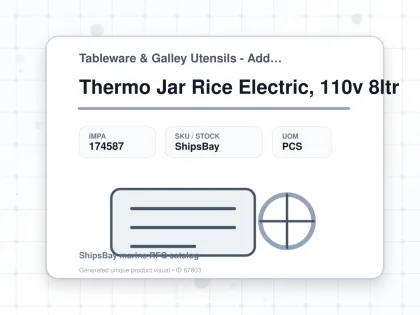 Thermo Jar Rice Electric, 110v 8ltr - Tableware & Galley Utensils - Additional Items - IMPA 174587 - UOM PCS