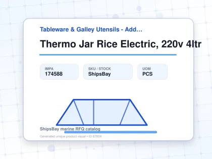 Thermo Jar Rice Electric, 220v 4ltr - Tableware & Galley Utensils - Additional Items - IMPA 174588 - UOM PCS