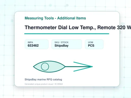 Thermometer Dial Low Temp., Remote 320 With Further Detail - Measuring Tools - Additional Items - IMPA 653462 - UOM PCS