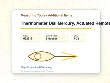 Thermometer Dial Mercury, Actuated Remote Read W/detail - Measuring Tools - Additional Items - IMPA 652516 - UOM PCS