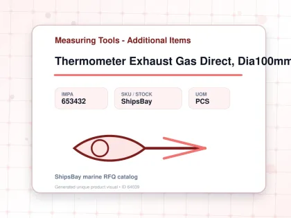 Thermometer Exhaust Gas Direct, Dia100mm Bottom Mount100mm 3/4 - Measuring Tools - Additional Items - IMPA 653432 - UOM PCS