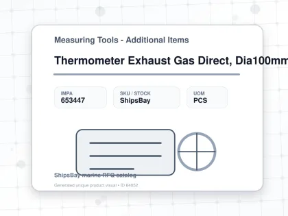 Thermometer Exhaust Gas Direct, Dia100mm Rear Mount 160mm 1/2" - Measuring Tools - Additional Items - IMPA 653447 - UOM PCS