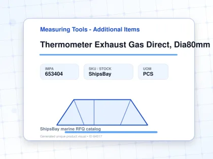 Thermometer Exhaust Gas Direct, Dia80mm Bottom Mount160mm 3/4" - Measuring Tools - Additional Items - IMPA 653404 - UOM PCS