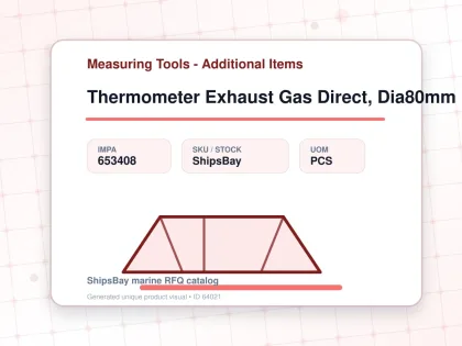 Thermometer Exhaust Gas Direct, Dia80mm Bottom Mount250mm 3/4" - Measuring Tools - Additional Items - IMPA 653408 - UOM PCS