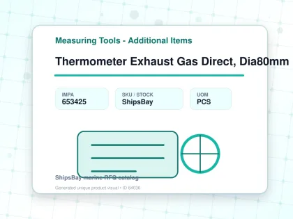 Thermometer Exhaust Gas Direct, Dia80mm Rear Mount L400mm 1/2" - Measuring Tools - Additional Items - IMPA 653425 - UOM PCS