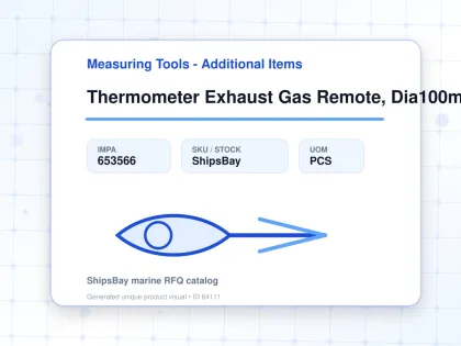 Thermometer Exhaust Gas Remote, Dia100mm Surface Mount135mm3/4 - Measuring Tools - Additional Items - IMPA 653566 - UOM PCS