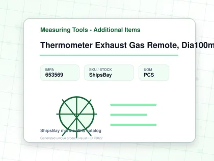 Thermometer Exhaust Gas Remote, Dia100mm Surface Mount200mm1/2 - Measuring Tools - Additional Items - IMPA 653569 - UOM PCS