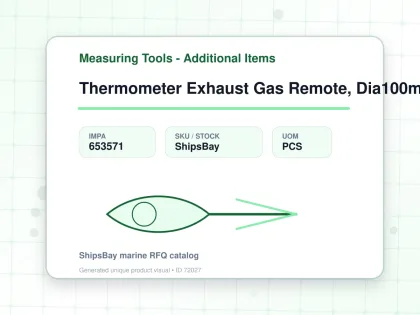Thermometer Exhaust Gas Remote, Dia100mm Surface Mount250mm1/2 - Measuring Tools - Additional Items - IMPA 653571 - UOM PCS