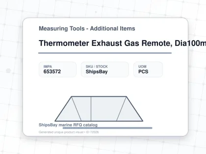 Thermometer Exhaust Gas Remote, Dia100mm Surface Mount250mm3/4 - Measuring Tools - Additional Items - IMPA 653572 - UOM PCS