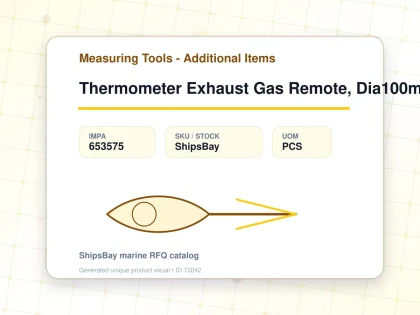 Thermometer Exhaust Gas Remote, Dia100mm Surface Mount400mm1/2 - Measuring Tools - Additional Items - IMPA 653575 - UOM PCS