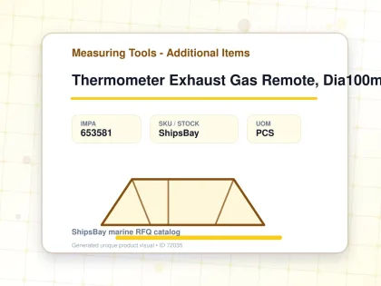 Thermometer Exhaust Gas Remote, Dia100mm U-clamp Mount135mm1/2 - Measuring Tools - Additional Items - IMPA 653581 - UOM PCS