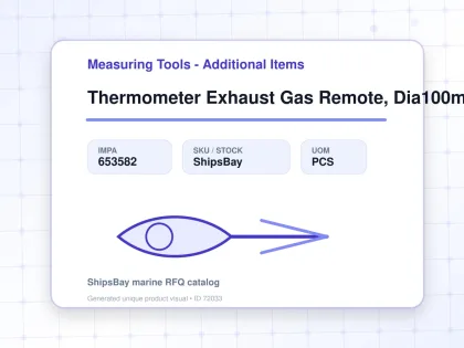 Thermometer Exhaust Gas Remote, Dia100mm U-clamp Mount135mm3/4 - Measuring Tools - Additional Items - IMPA 653582 - UOM PCS