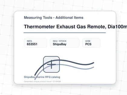 Thermometer Exhaust Gas Remote, Dia100mm Wall Mount135mm 1/2" - Measuring Tools - Additional Items - IMPA 653551 - UOM PCS