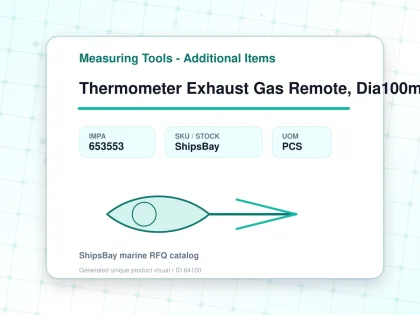 Thermometer Exhaust Gas Remote, Dia100mm Wall Mount160mm 1/2" - Measuring Tools - Additional Items - IMPA 653553 - UOM PCS