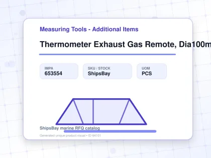 Thermometer Exhaust Gas Remote, Dia100mm Wall Mount160mm 3/4" - Measuring Tools - Additional Items - IMPA 653554 - UOM PCS
