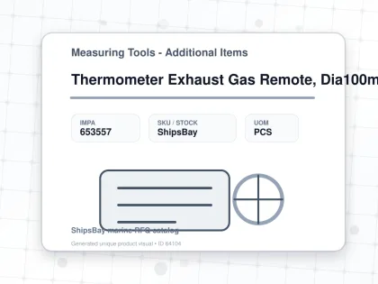 Thermometer Exhaust Gas Remote, Dia100mm Wall Mount250mm 1/2" - Measuring Tools - Additional Items - IMPA 653557 - UOM PCS