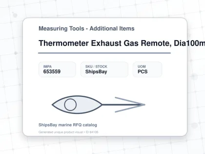 Thermometer Exhaust Gas Remote, Dia100mm Wall Mount300mm 1/2" - Measuring Tools - Additional Items - IMPA 653559 - UOM PCS