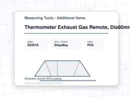 Thermometer Exhaust Gas Remote, Dia80mm Surface Mount135mm 3/4 - Measuring Tools - Additional Items - IMPA 653516 - UOM PCS