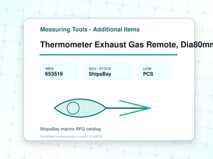 Thermometer Exhaust Gas Remote, Dia80mm Surface Mount200mm 1/2 - Measuring Tools - Additional Items - IMPA 653519 - UOM PCS
