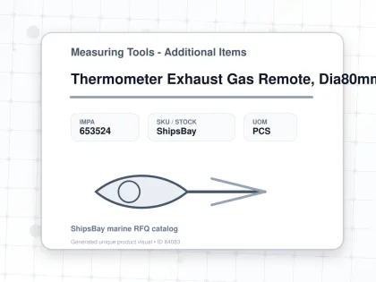Thermometer Exhaust Gas Remote, Dia80mm Surface Mount300mm 3/4 - Measuring Tools - Additional Items - IMPA 653524 - UOM PCS
