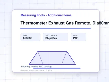 Thermometer Exhaust Gas Remote, Dia80mm U-clamp Mount200mm 1/2 - Measuring Tools - Additional Items - IMPA 653535 - UOM PCS