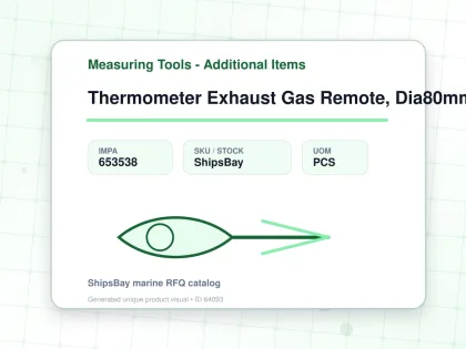 Thermometer Exhaust Gas Remote, Dia80mm U-clamp Mount250mm 3/4 - Measuring Tools - Additional Items - IMPA 653538 - UOM PCS