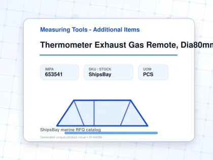 Thermometer Exhaust Gas Remote, Dia80mm U-clamp Mount400mm 1/2 - Measuring Tools - Additional Items - IMPA 653541 - UOM PCS