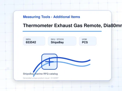 Thermometer Exhaust Gas Remote, Dia80mm U-clamp Mount400mm 3/4 - Measuring Tools - Additional Items - IMPA 653542 - UOM PCS