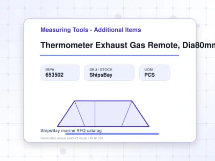 Thermometer Exhaust Gas Remote, Dia80mm Wall Mount L135mm 3/4" - Measuring Tools - Additional Items - IMPA 653502 - UOM PCS