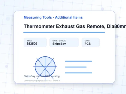 Thermometer Exhaust Gas Remote, Dia80mm Wall Mount L300mm 1/2" - Measuring Tools - Additional Items - IMPA 653509 - UOM PCS