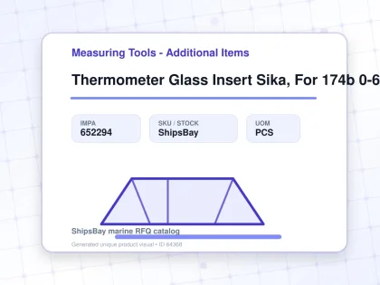 Thermometer Glass Insert Sika, For 174b 0-60deg.c 100mm - Measuring Tools - Additional Items - IMPA 652294 - UOM PCS