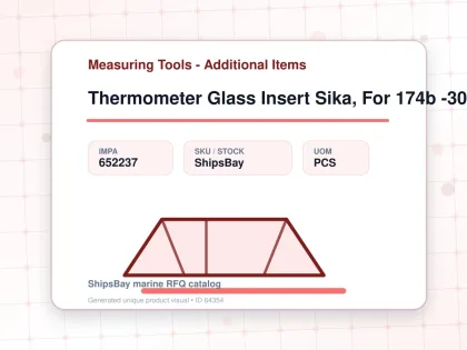 Thermometer Glass Insert Sika, For 174b -30-50deg.c 100mm - Measuring Tools - Additional Items - IMPA 652237 - UOM PCS