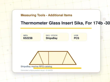 Thermometer Glass Insert Sika, For 174b -30-50deg.c 160mm - Measuring Tools - Additional Items - IMPA 652238 - UOM PCS