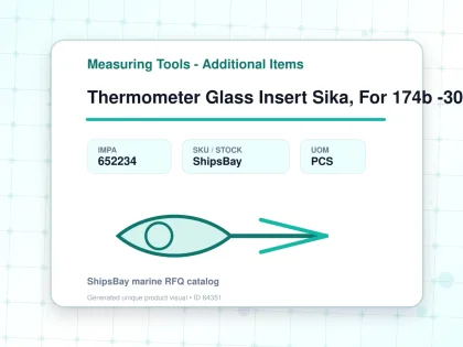 Thermometer Glass Insert Sika, For 174b -30-50deg.c 30mm - Measuring Tools - Additional Items - IMPA 652234 - UOM PCS