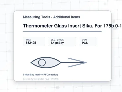 Thermometer Glass Insert Sika, For 175b 0-120deg.c 160mm - Measuring Tools - Additional Items - IMPA 652425 - UOM PCS