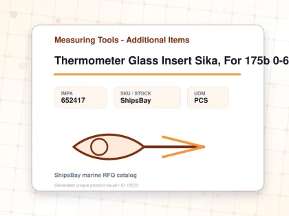 Thermometer Glass Insert Sika, For 175b 0-60deg.c 40mm - Measuring Tools - Additional Items - IMPA 652417 - UOM PCS