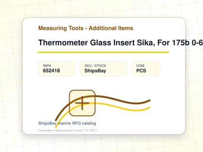 Thermometer Glass Insert Sika, For 175b 0-60deg.c 63mm - Measuring Tools - Additional Items - IMPA 652418 - UOM PCS