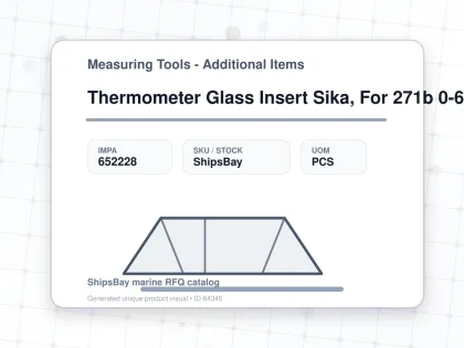 Thermometer Glass Insert Sika, For 271b 0-60deg.c 63mm - Measuring Tools - Additional Items - IMPA 652228 - UOM PCS