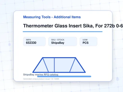 Thermometer Glass Insert Sika, For 272b 0-60deg.c 160mm - Measuring Tools - Additional Items - IMPA 652330 - UOM PCS