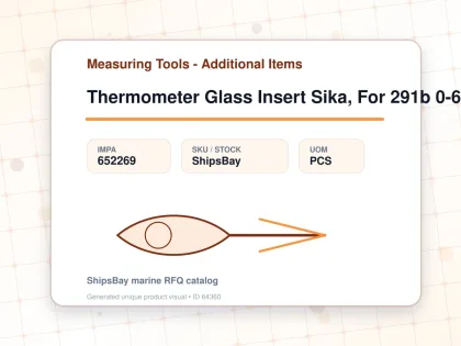 Thermometer Glass Insert Sika, For 291b 0-60deg.c 100mm - Measuring Tools - Additional Items - IMPA 652269 - UOM PCS