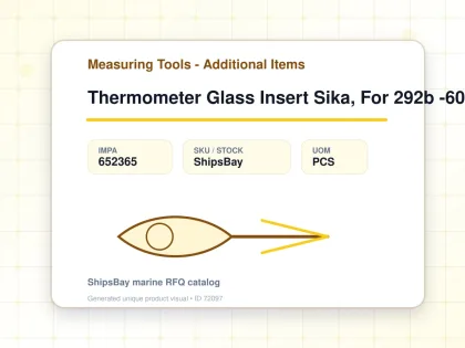 Thermometer Glass Insert Sika, For 292b -60-40deg.c 63mm - Measuring Tools - Additional Items - IMPA 652365 - UOM PCS